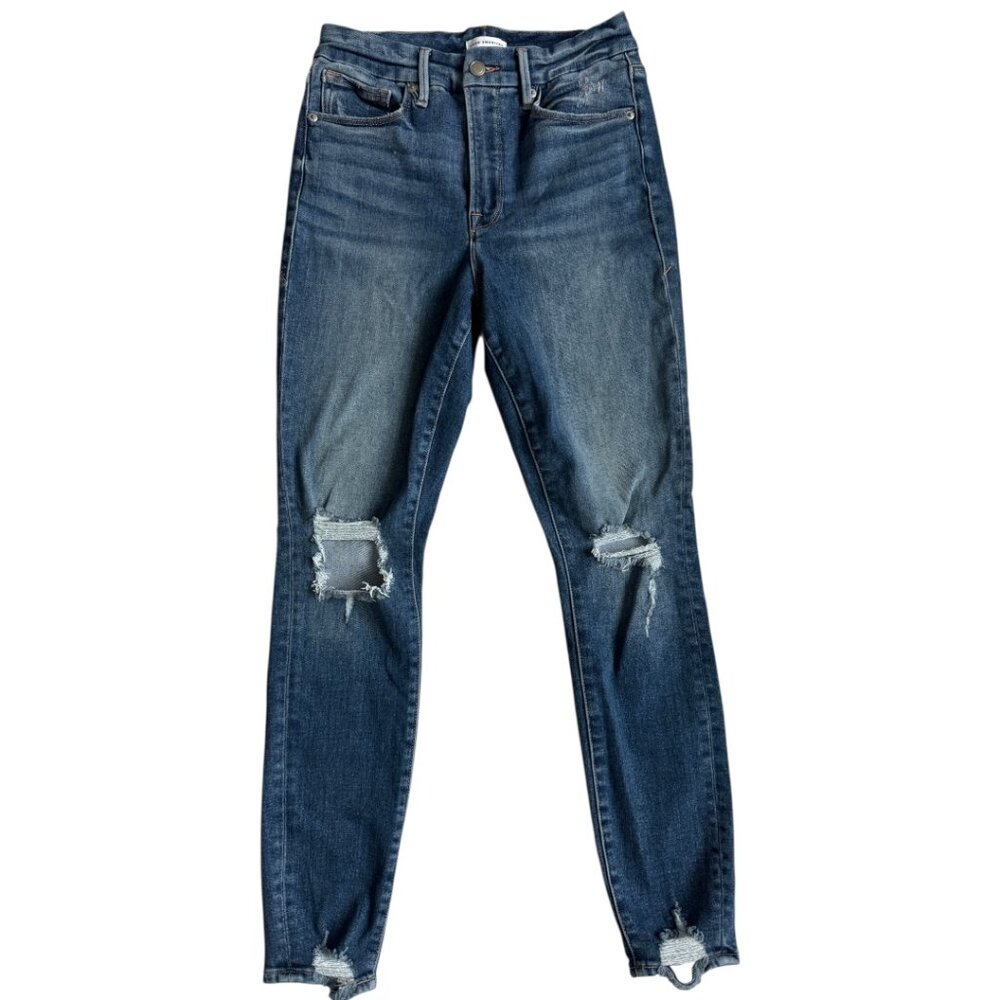 Knee Hole Good American Jeans EUC